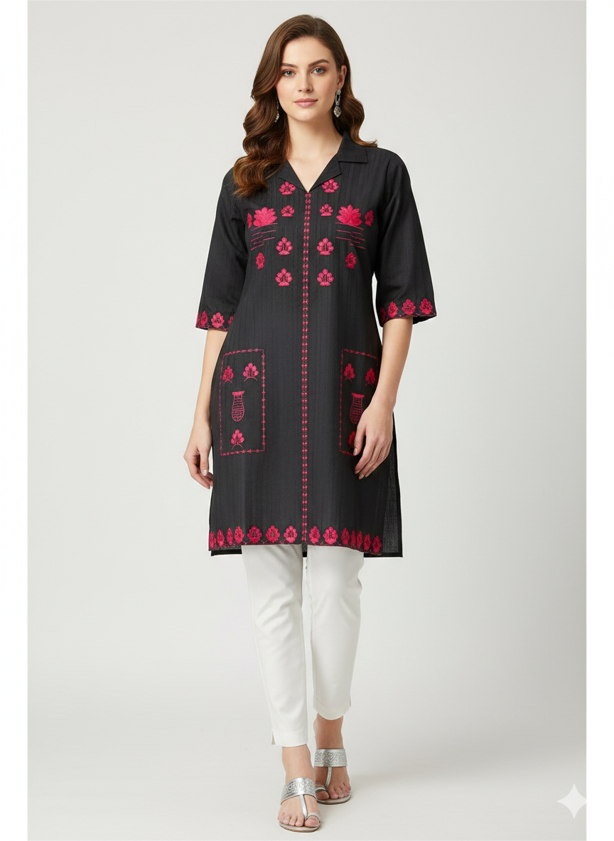 St019- Embroidered Pocket Style