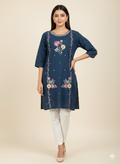 St089- Flower Embroidered Top