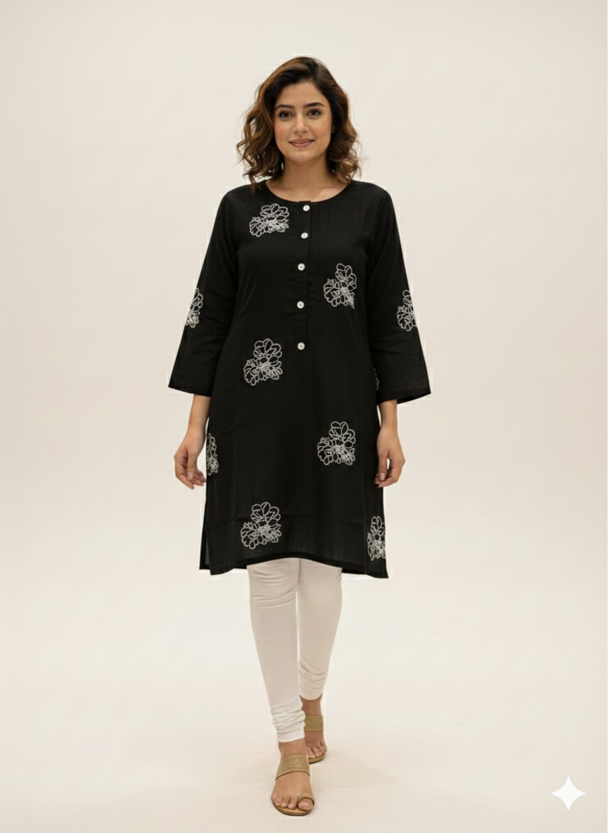 St047- Embroidered Floral Top