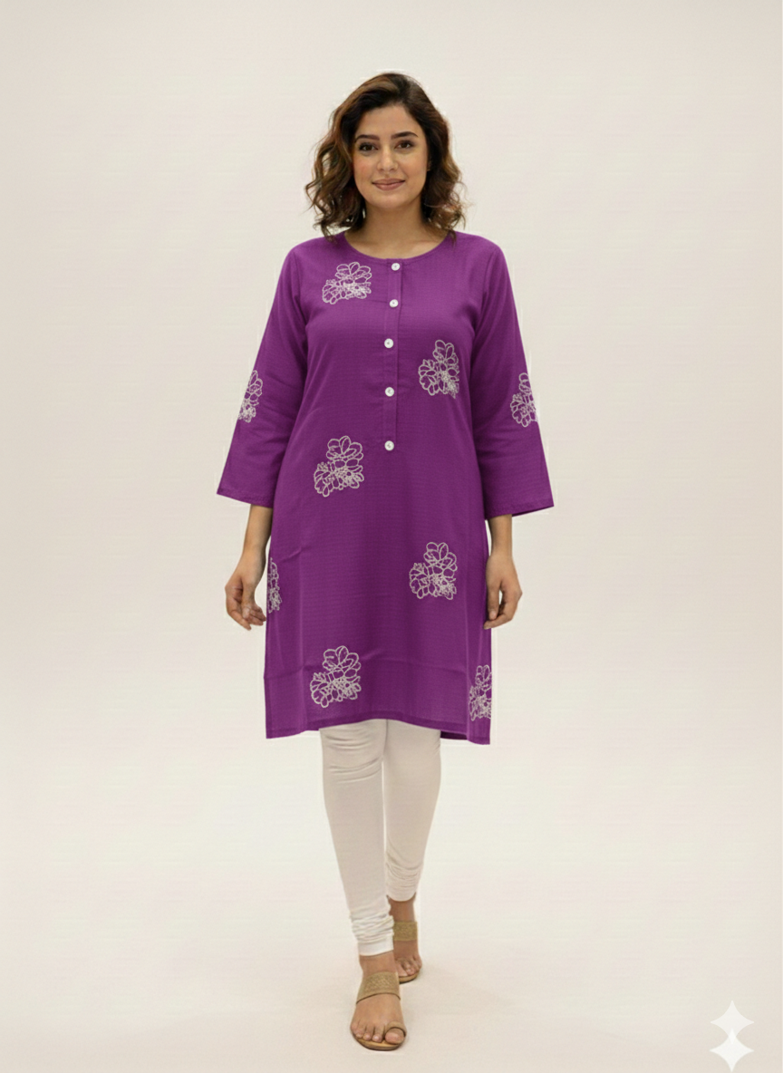 St047- Embroidered Floral Top