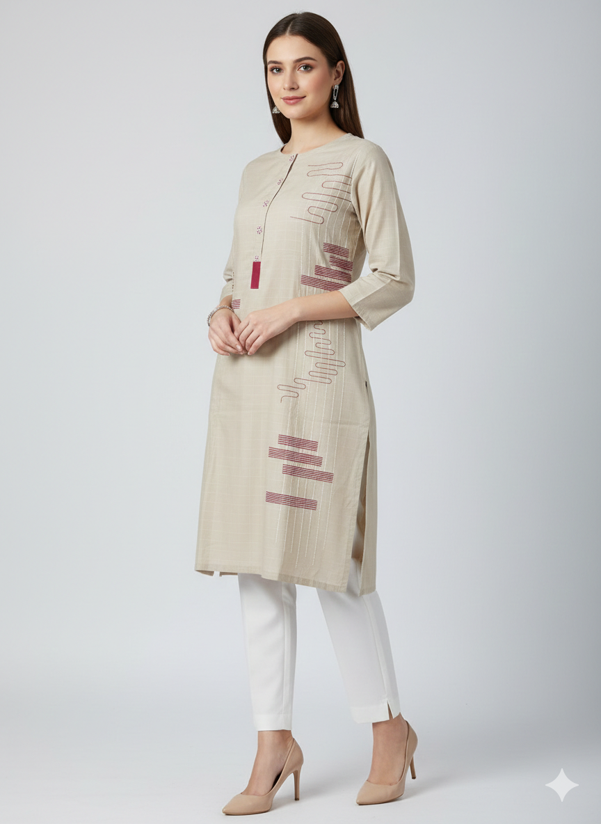 St097- Floral Embroidered Top