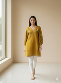 St102- Sleeves Embroidered Top