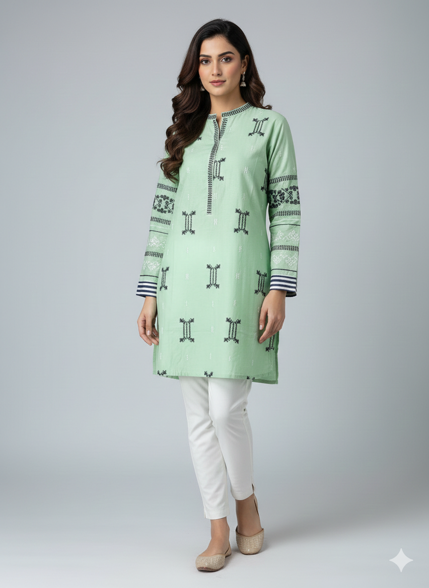 St109- Floral Embroidered Top