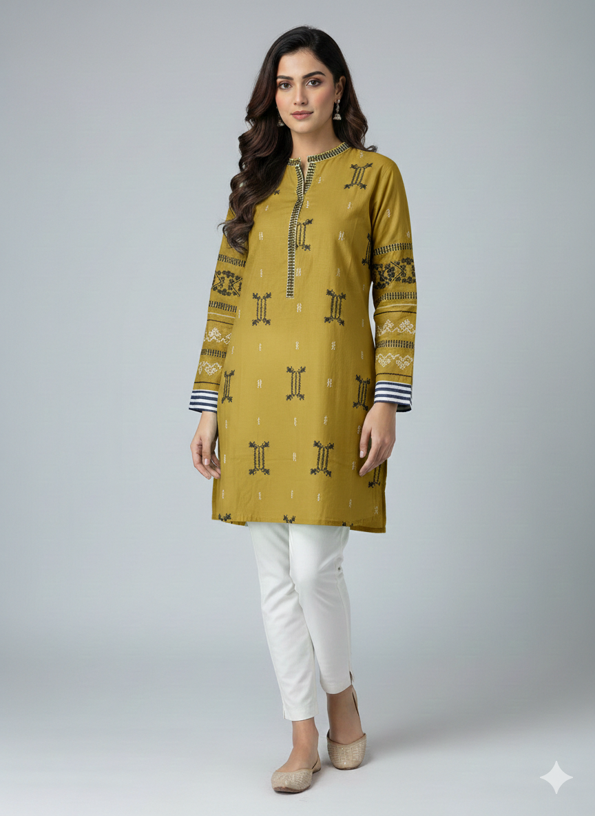 St109- Floral Embroidered Top