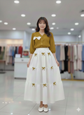 Cs016- 2pc Bow Style Skirt And Top