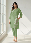 St100- Flower Embroidered Top