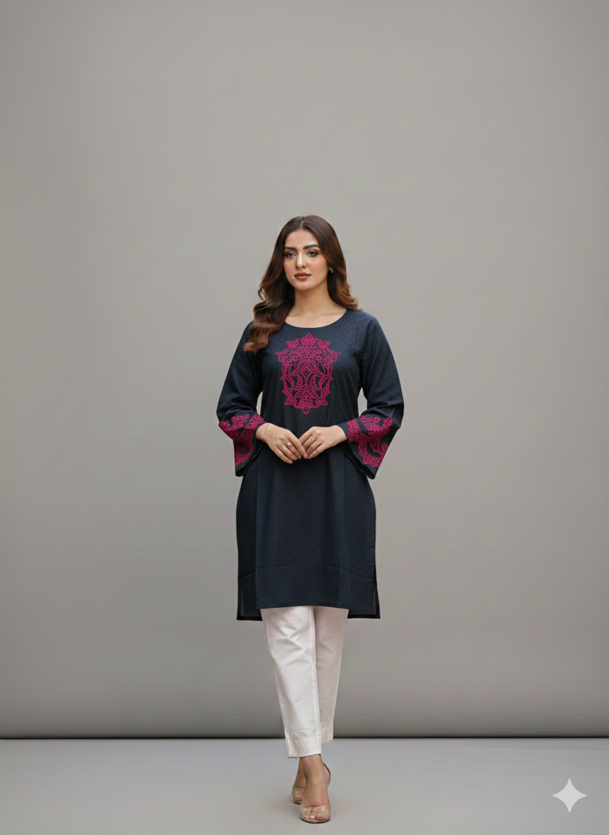 St110- Floral Embroiderd Top