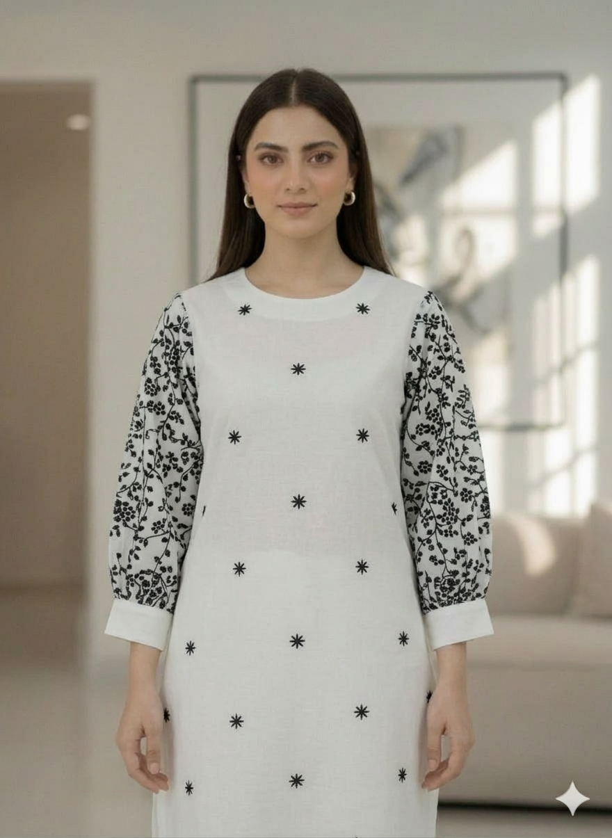St003 -Embroidered Sleeves Top