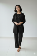 Cs049- Limelight Formal Coat Style Top With Button Down Inner And Trouser