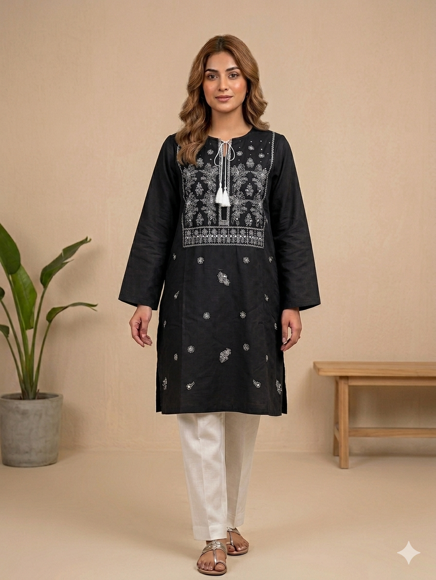 St135- Random Embroidered Top
