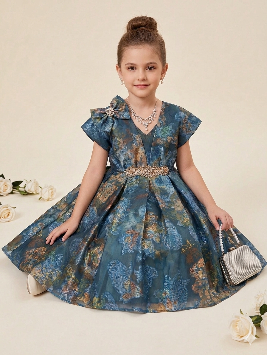 Ff041- Arabic Style Imported Frock