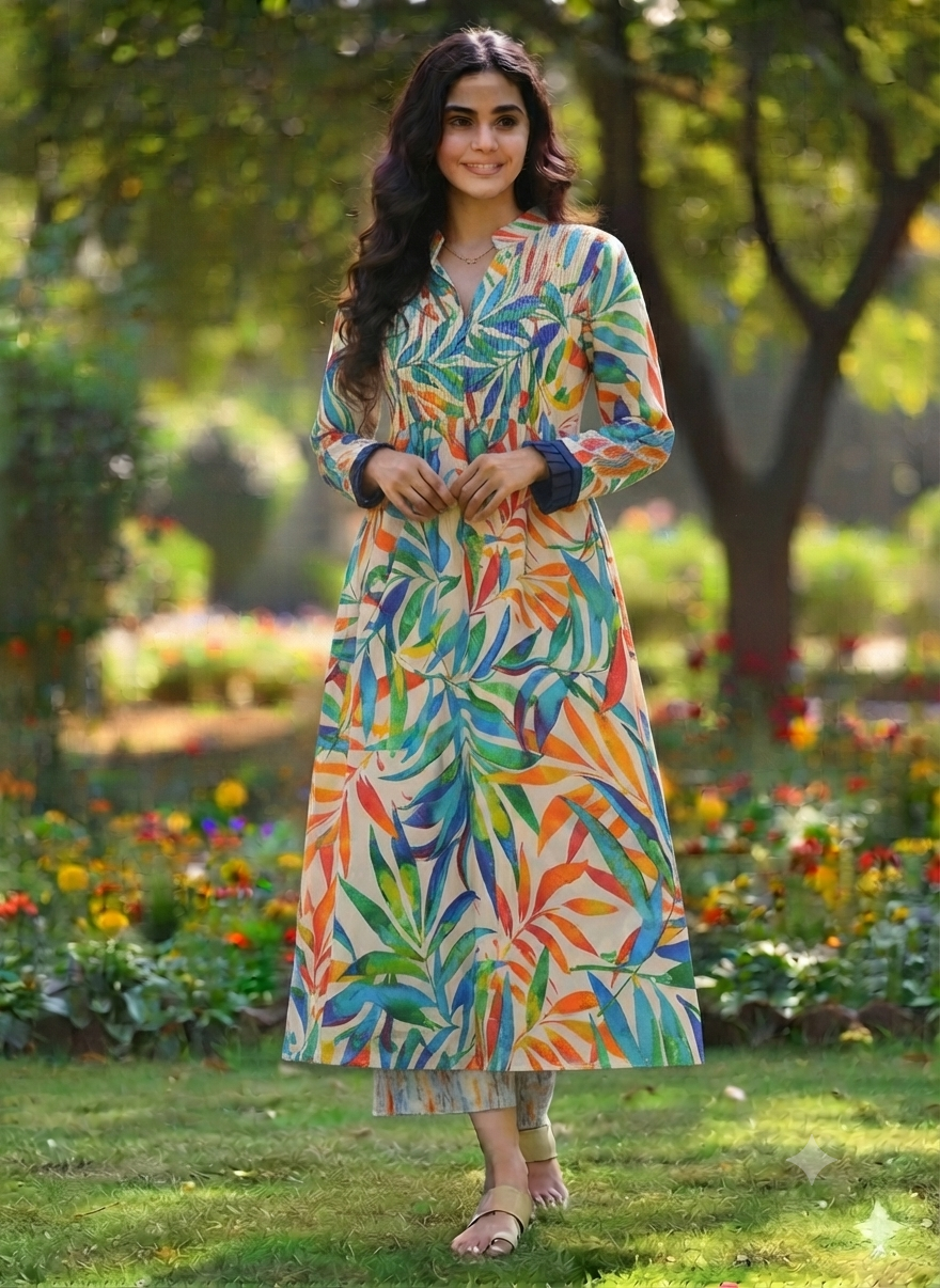 Cs035- Georgette Printed Frock