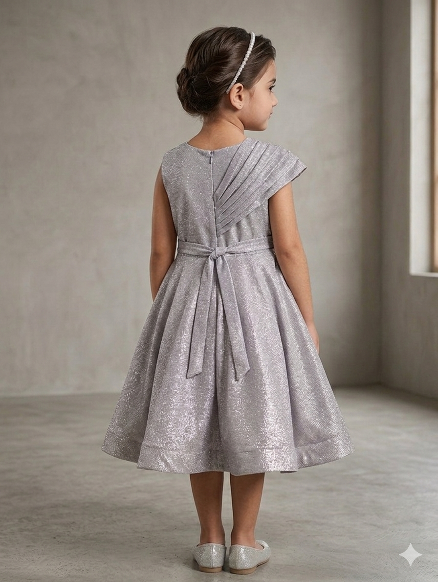 Ff012- Fancy Moonlight Frock With Side Flayers
