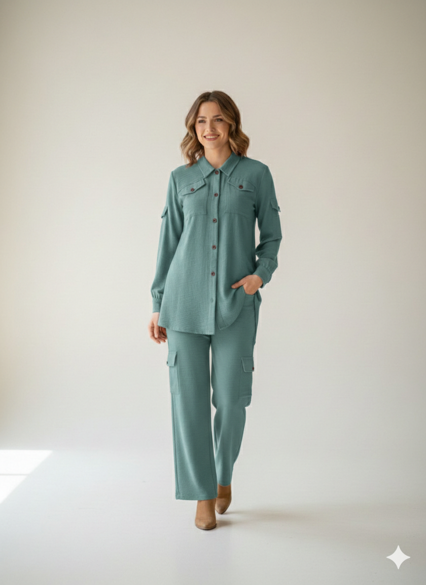 Cs028- Imported Jersey Cargo Style Cordset