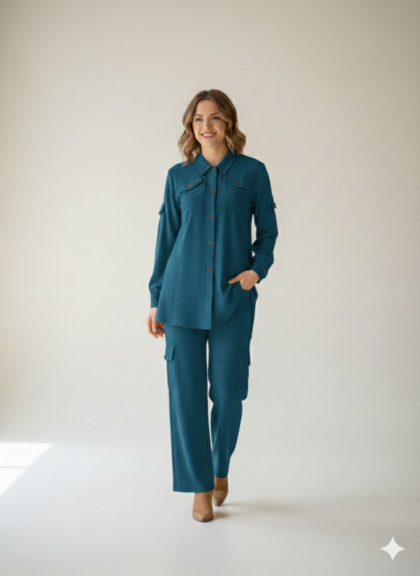 Cs028- Imported Jersey Cargo Style Cordset