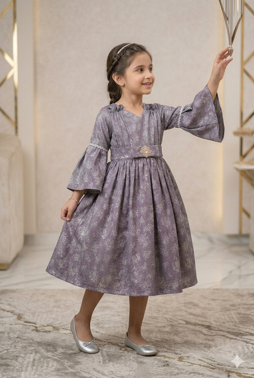 Ff016- Moonlight Imported Barbie Frock With Umbrella Sleeves