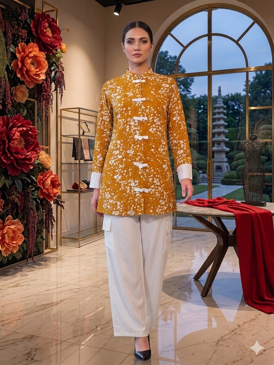 Cs051- Imported Georgette Top With Cargo Trouser