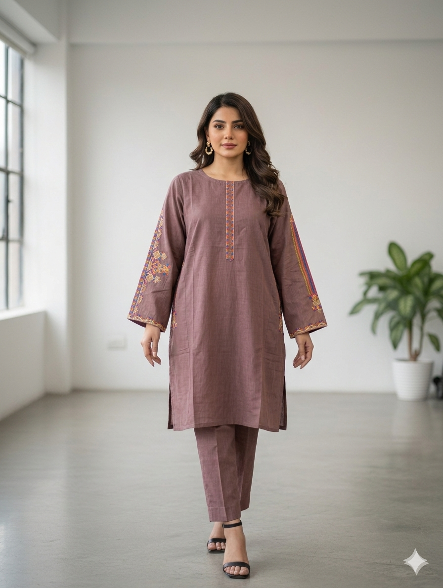 St092- Floral Embroidered Top