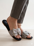Sh106- Moonlight Bow Style Flat Chappal