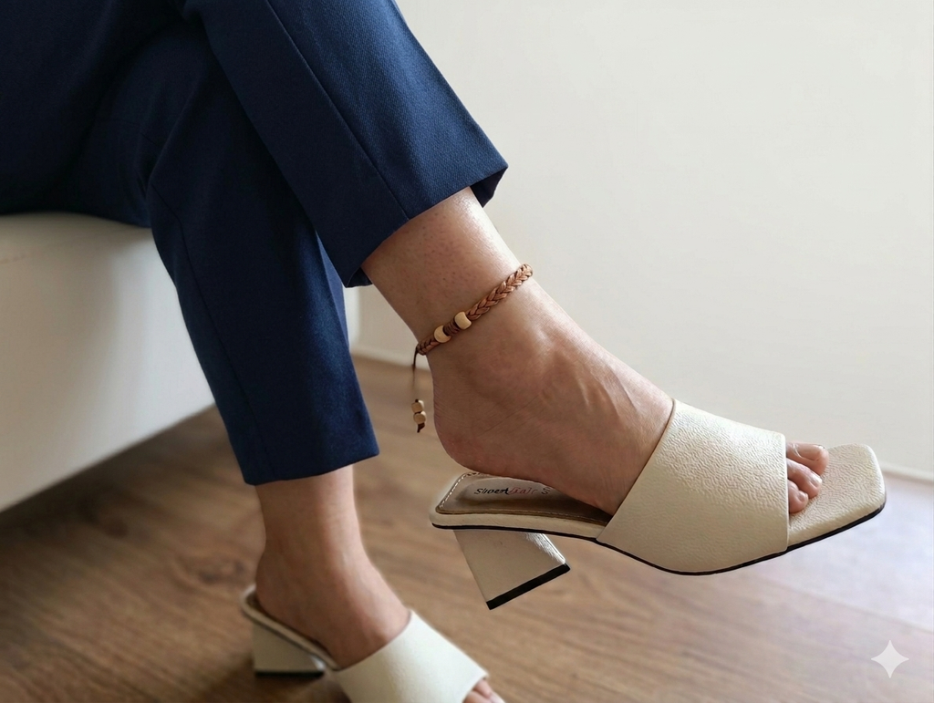 Sh050- Mat Triangle Block Heel Chapal