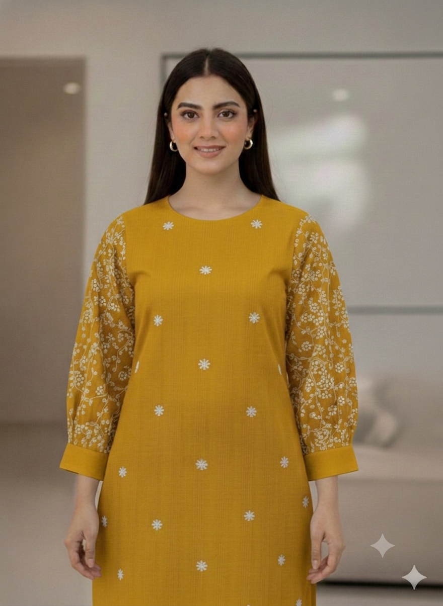 St003 -Embroidered Sleeves Top