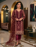 Lf029-3pc Organza Working Shirt With Trouser And Working Dupatta
