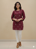 St114- New Crush Front Back Embroiderd Top