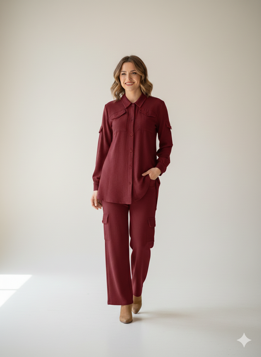 Cs028- Imported Jersey Cargo Style Cordset