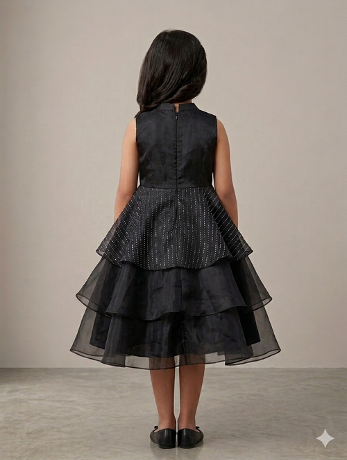 Ff002- Crystal Silk Floral Frock