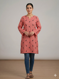 St133-Random Floral Embroidered Top