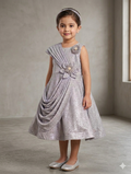 Ff012- Fancy Moonlight Frock With Side Flayers