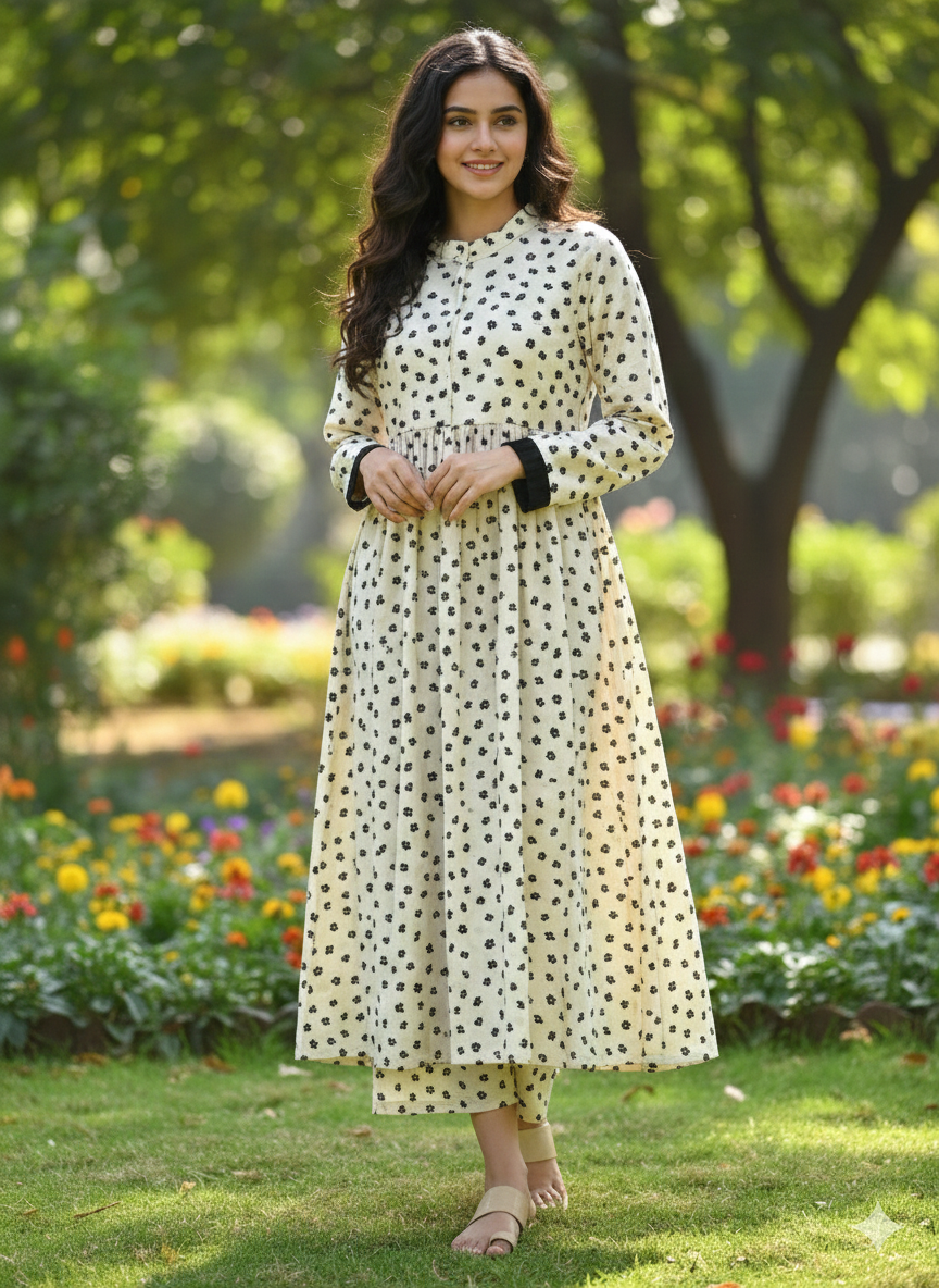 Cs035- Georgette Printed Frock