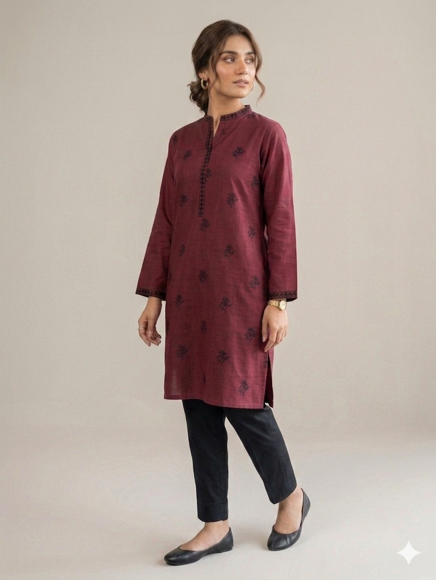 St130- Floral Embroiderd Top