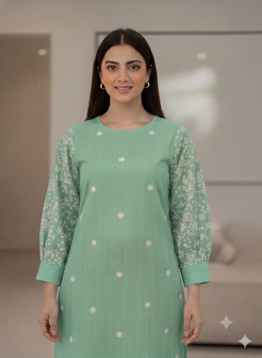 St003 -Embroidered Sleeves Top