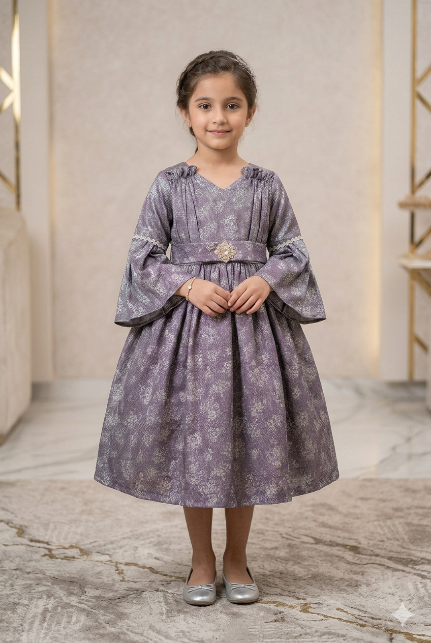Ff016- Moonlight Imported Barbie Frock With Umbrella Sleeves