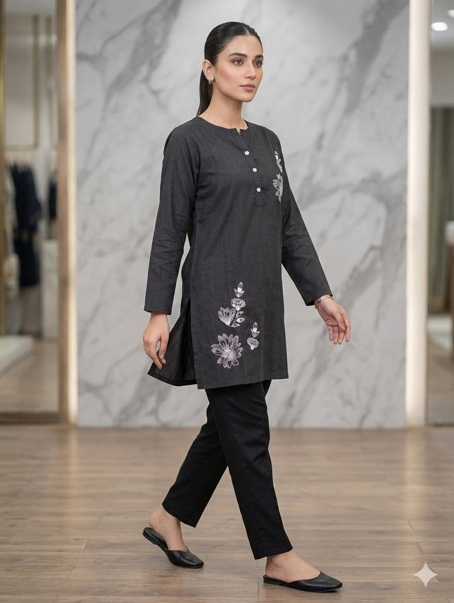St129- Floral Embroiderd Top