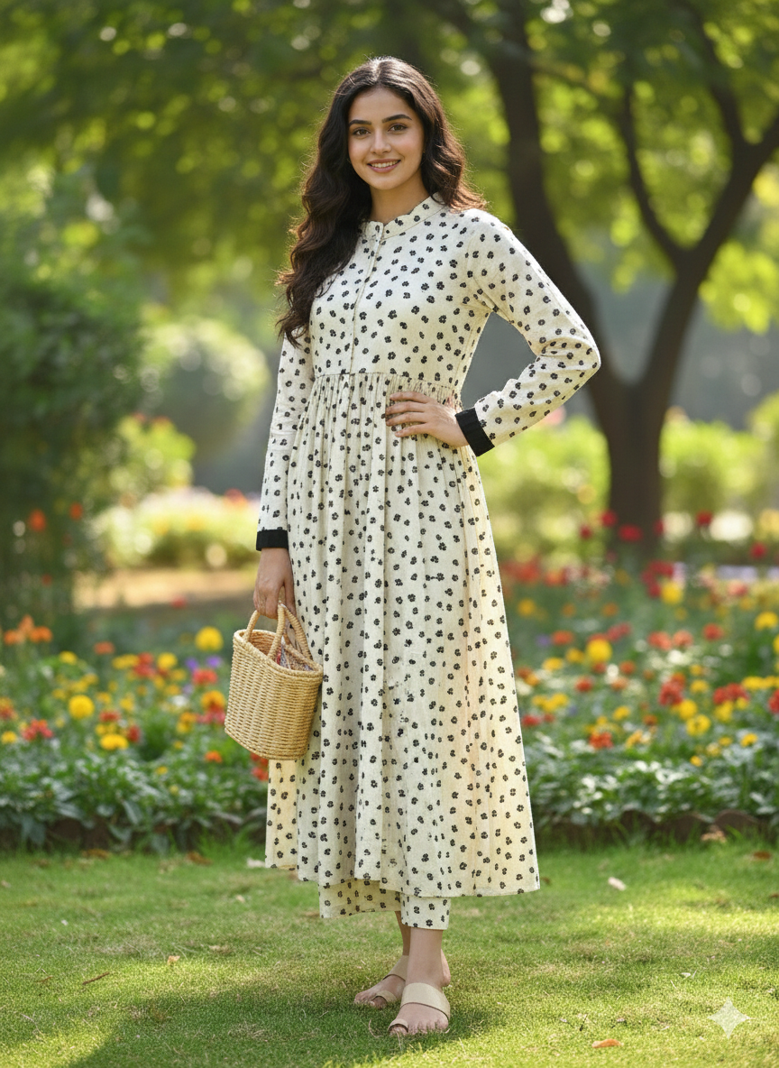Cs035- Georgette Printed Frock