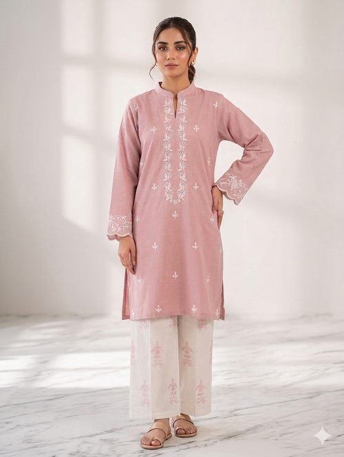 Cs057-Trending Heavy Embroidered Cotton Cordset