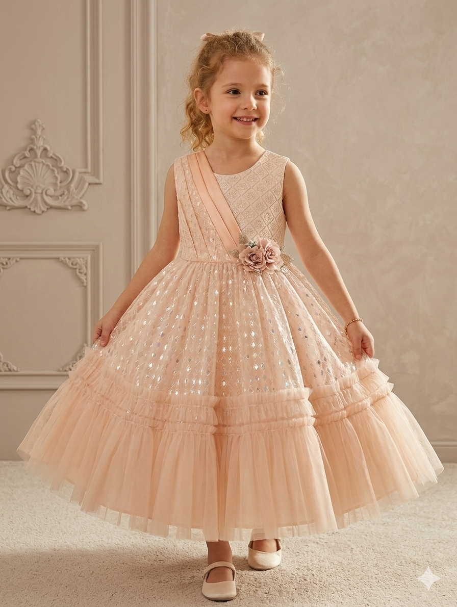 Ff036-  Net Frill Fairy Frock