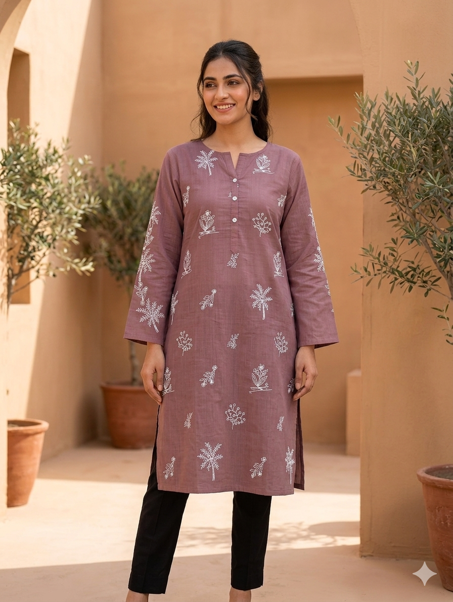 St137- Floral Embroiderd Top