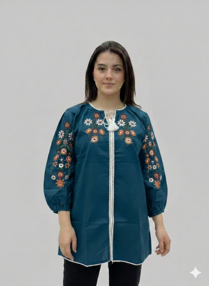 St061- Embroidered Baggy Top