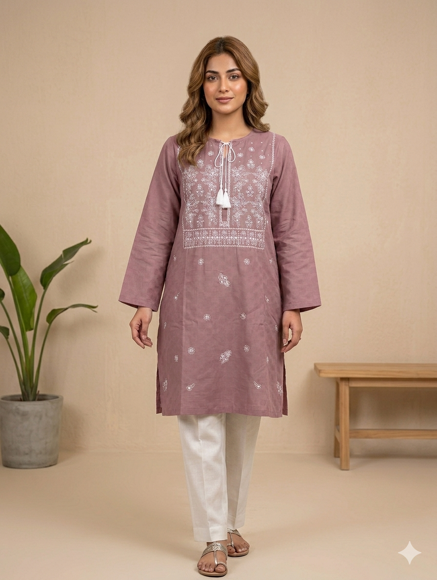 St135- Random Embroidered Top