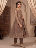 Lf041- 3pc Fancy Gown Style Maxi With Inner Frock, Trouser And Dupatta