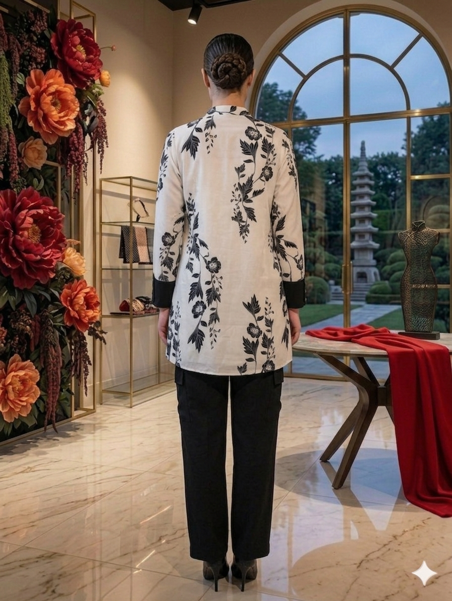 Cs051- Imported Georgette Top With Cargo Trouser