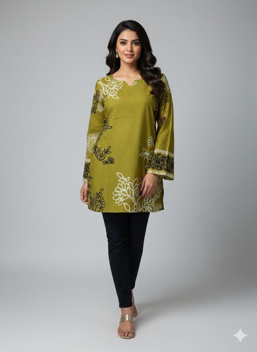 Gt003- Imported Grip Printed Top