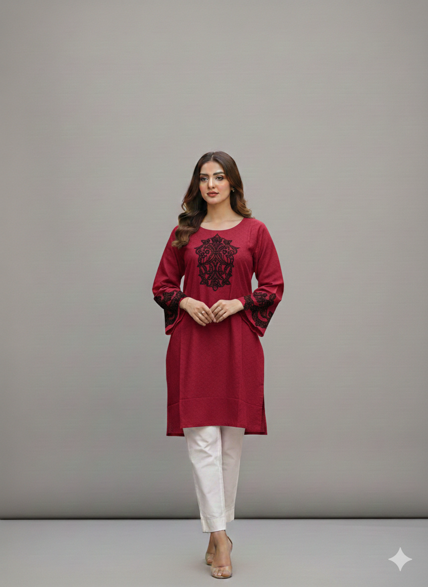 St110- Floral Embroiderd Top