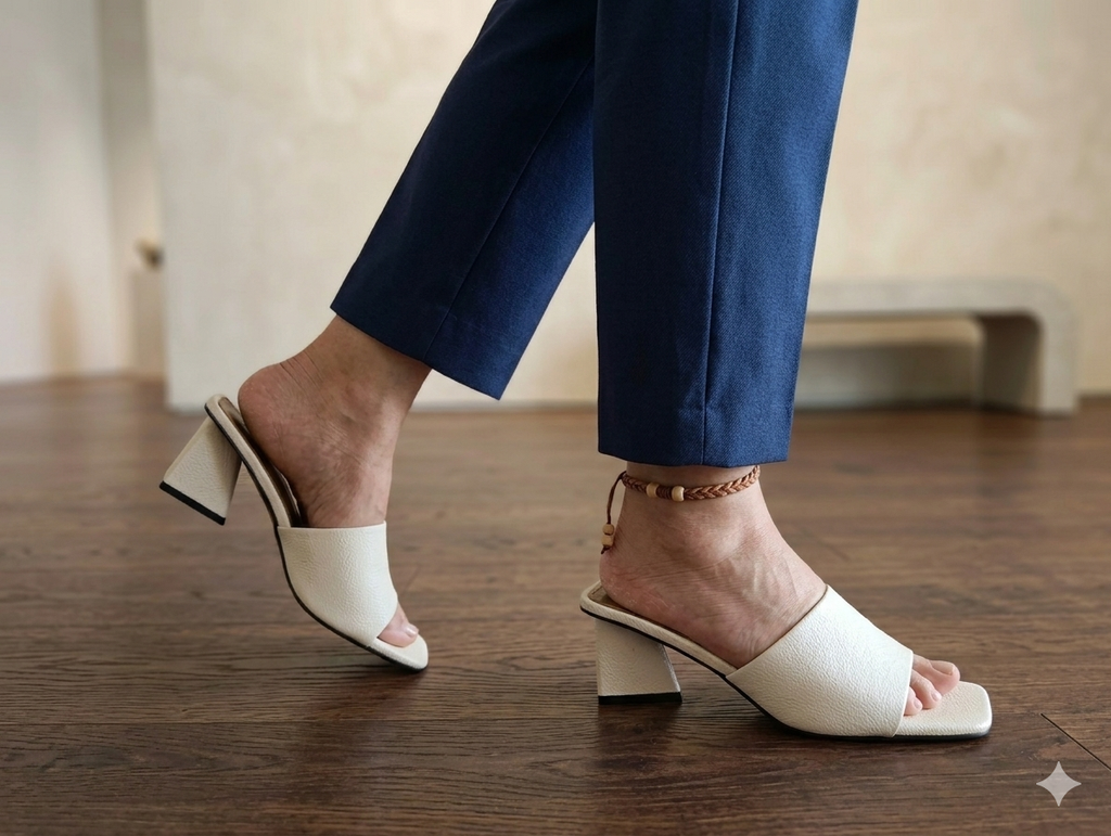 Sh050- Mat Triangle Block Heel Chapal