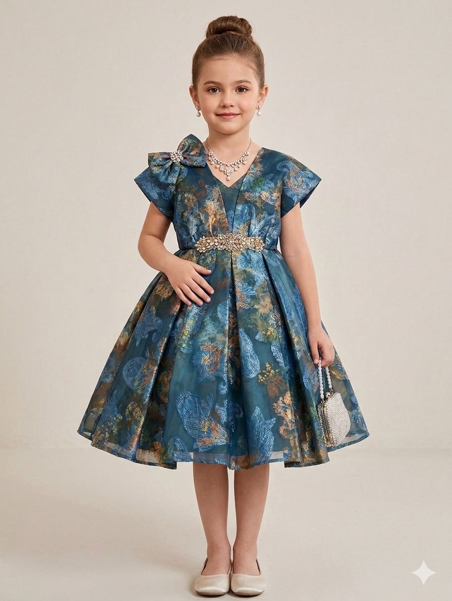 Ff041- Arabic Style Imported Frock